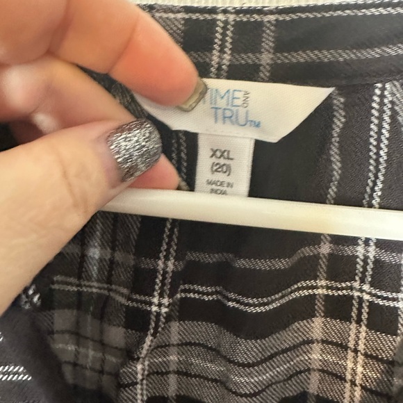 Black flannel style dress xxl nwt - Picture 3 of 8